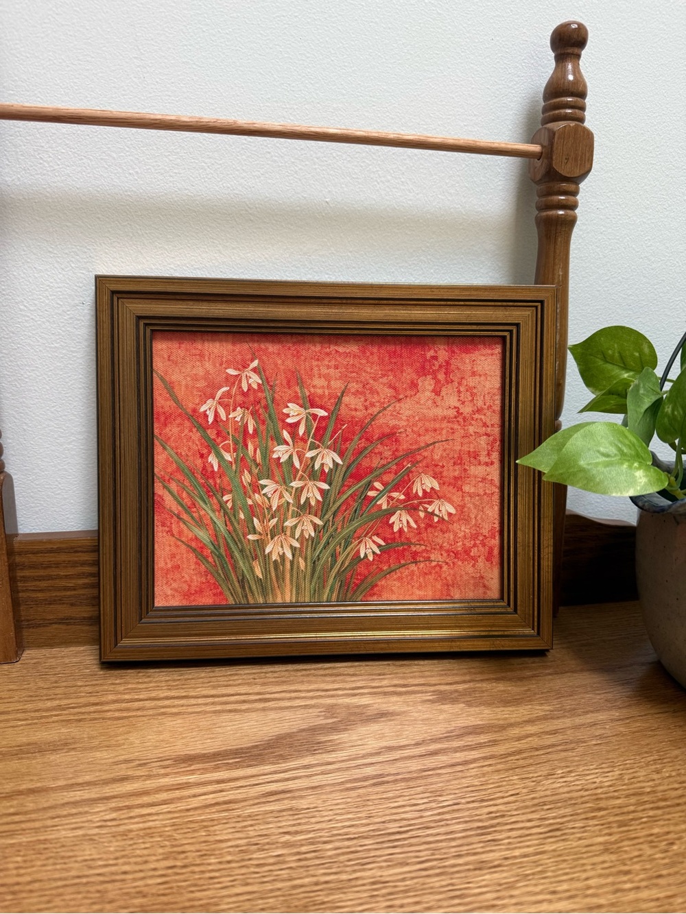 Gold Vintage Inspired Framed Canvas Art